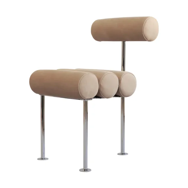 101 Copenhagen Hiro dining chair Stainless steel-nubuck