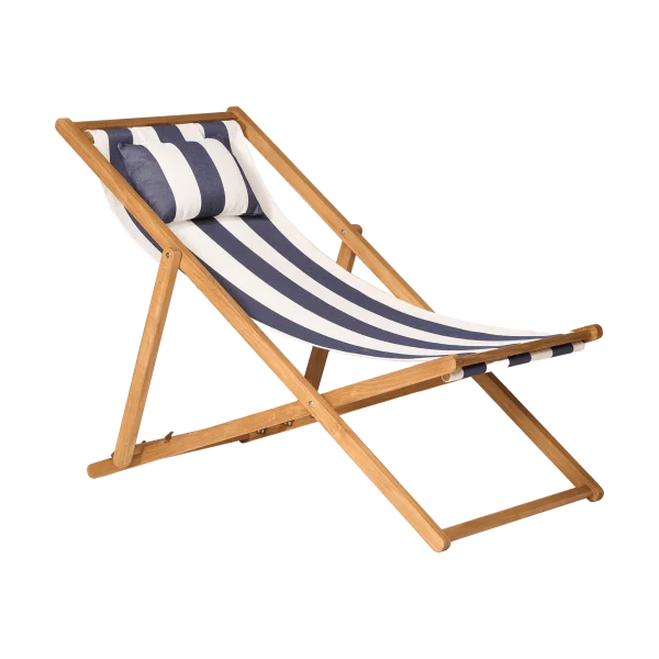 1898 Lyckesand sun chair Teak-blue