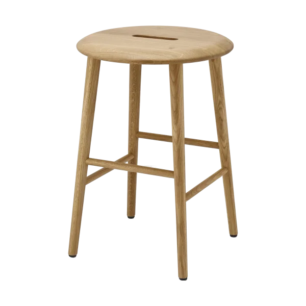 1898 Norrabo stool 45 cm Natural lacquered oak
