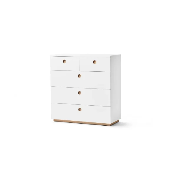 A2 Keep high chest of drawers White-oiled oak, 95x98x40 cm