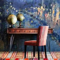 Addington Dining Chair Isthmus Brick Choc, Chair, Isthmus Brick Chocolate - Andrew Martin Linen