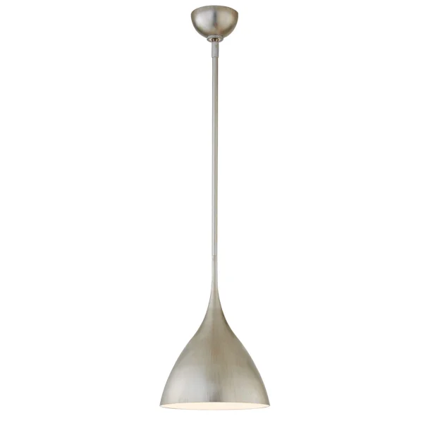 AERIN | Agnes Pendant Light Medium | Burnished Silver Leaf / White