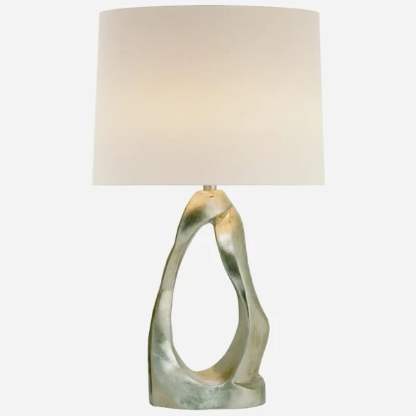 AERIN | Cannes Table Lamp | Burnished Silver Leaf