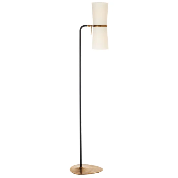 AERIN | Clarkson Floor Lamp | Antique Brass & Black