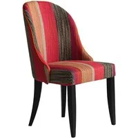 Aldwick Dining Chair Llama Orange, Dining chair, Pink/Orange/Black - Andrew Martin Linen