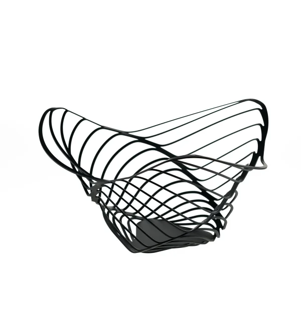 Alessi Trinity high fruit basket 33 cm Black