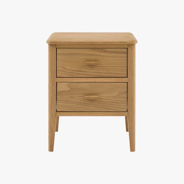 Alma 2 Drawer Bedside Table in Natural