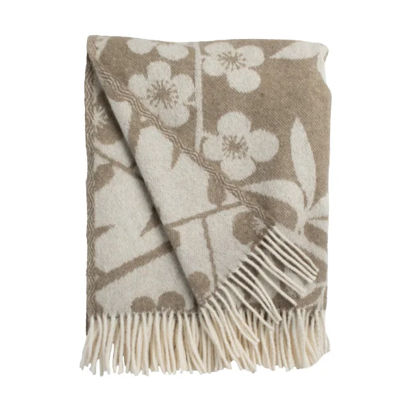 Almedahls Cherry Garden throw 130x170 cm Brown-offwhite