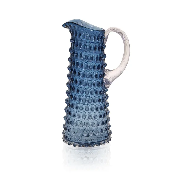 Anna Von Lipa Eiffel Hobnail jug 1 l Blue smoke