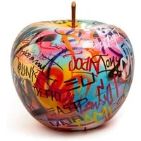 Apple Graffiti XS, Fruits & Sculptures, 12cm x 10cm - Andrew Martin