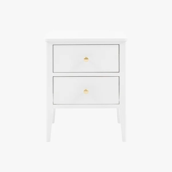 Ardena 2 Drawer Bedside Table in White