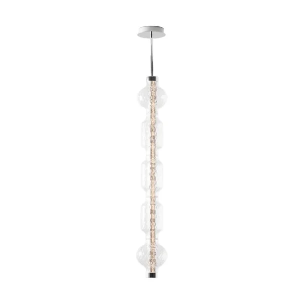 Artemide Alambicco vertical pendant, app-controlled 5 glass domes