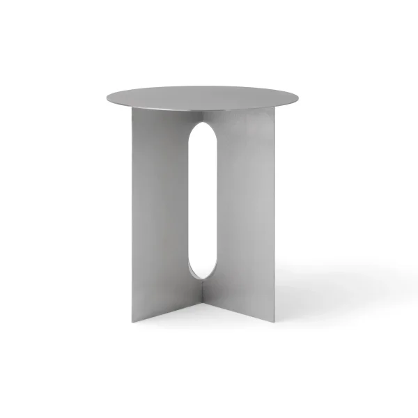 Audo Copenhagen Androgyne side table Ø40x43 cm Brushed steel