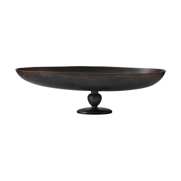 Audo Copenhagen Pavot serving tray on foot Brown
