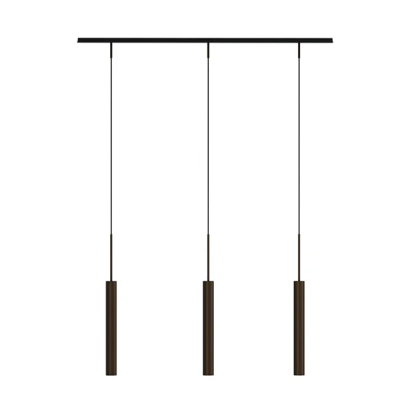 Audo Copenhagen Tubulaire rail pendant lamp 3 Anodized bronzed