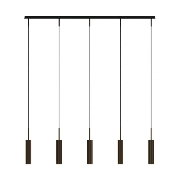 Audo Copenhagen Tubulaire rail pendant lamp 5 Anodized bronzed