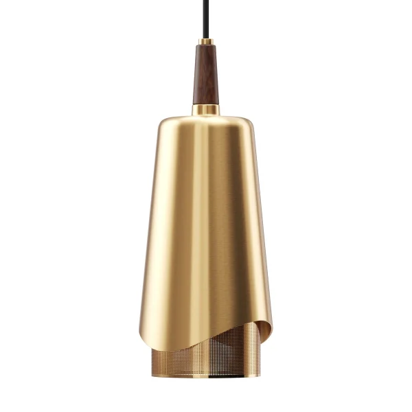 Audo Copenhagen Umanoff pendant lamp polished brass-wallnut