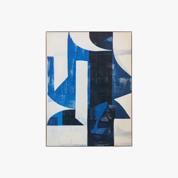 Azure Abstract Framed Canvas