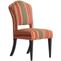 Bacall Jnr Dining Chair Andean, Dining Chair, Green/Pink/Orange - Andrew Martin Wool