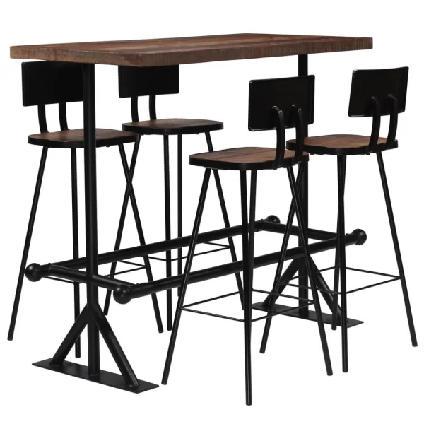 Bar Set 3 Piece vidaXL Solid Reclaimed Wood