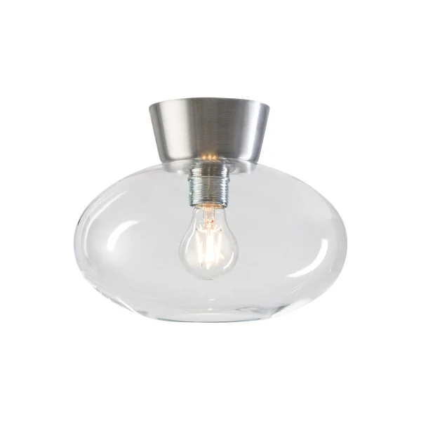 Belid Bulllo ceiling lamp clear glass Ø27 cm Aluminium