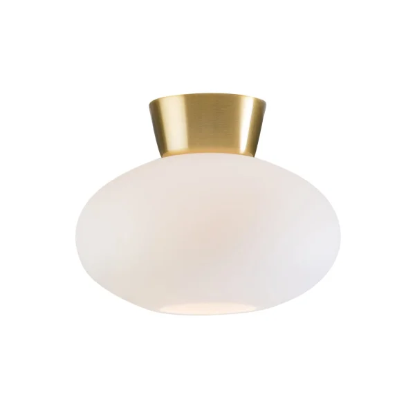 Belid Bullo ceiling lamp opal glass Ø27 cm brass