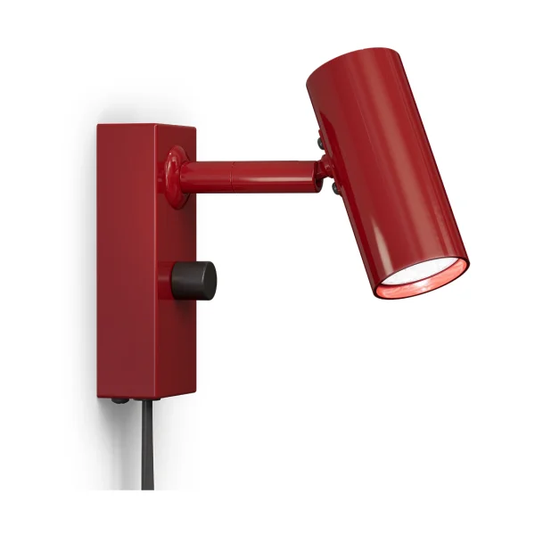 Belid Cato wall lamp Glossy ruby red-matte black