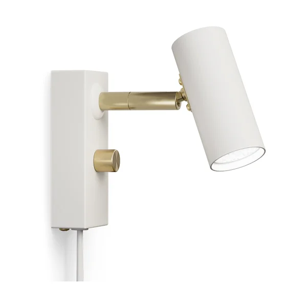 Belid Cato wall lamp Matte white-polished brass