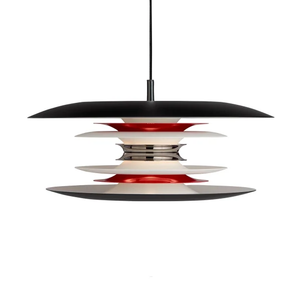 Belid Diablo ceiling lamp Ø40 cm Matte black-smooth red