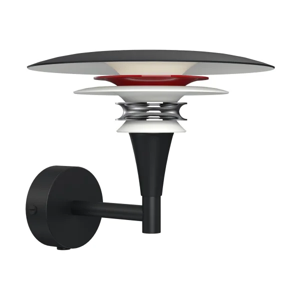 Belid Diablo wall lamp Ø20 cm Matte black-gloss red