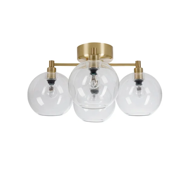 Belid Gloria ceiling lamp brass, clear glass