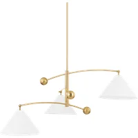 Birdie Chandelier, Light, Brass - Andrew Martin
