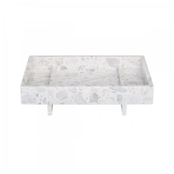 blomus Alegto tray marble 18x30 cm Nimbus cloud