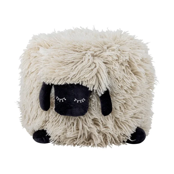 Bloomingville Dolly pouf wool 50x45 cm White