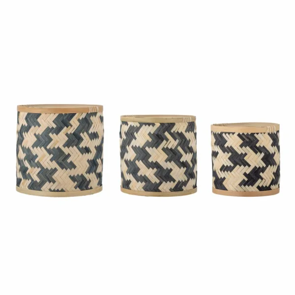 Bloomingville Estell basket 3-pack Black