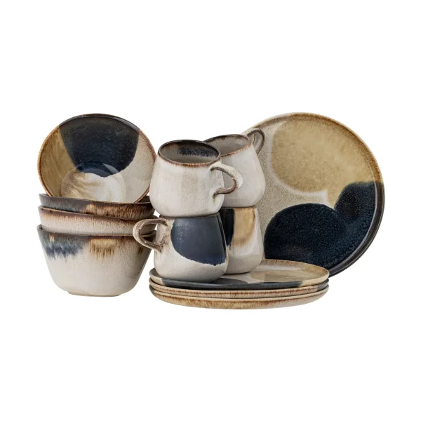 Bloomingville Jules breakfast set 12 pieces Grey