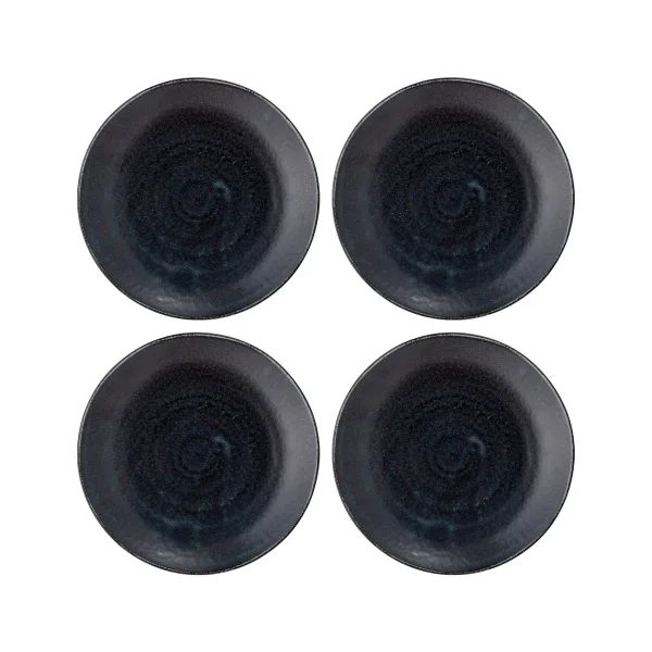 Bloomingville Yoko plate 24 cm 4-pack black
