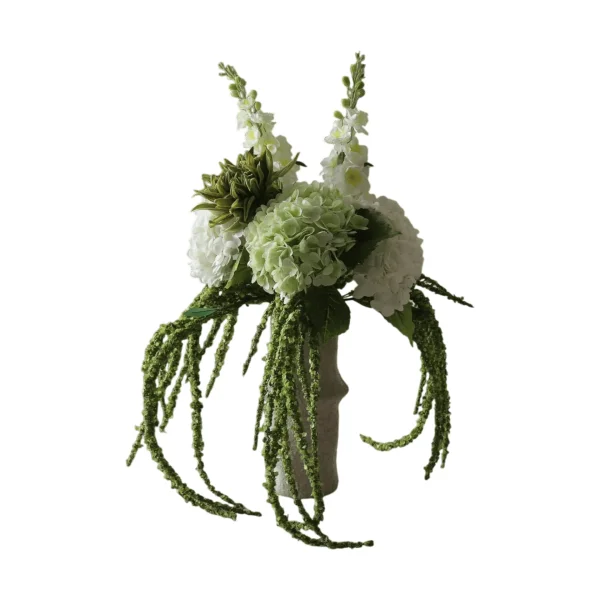 Botané Enchanted Matcha artificial bouquet Delphinium-amaranth-hydrangea-cactus, 9 pcs