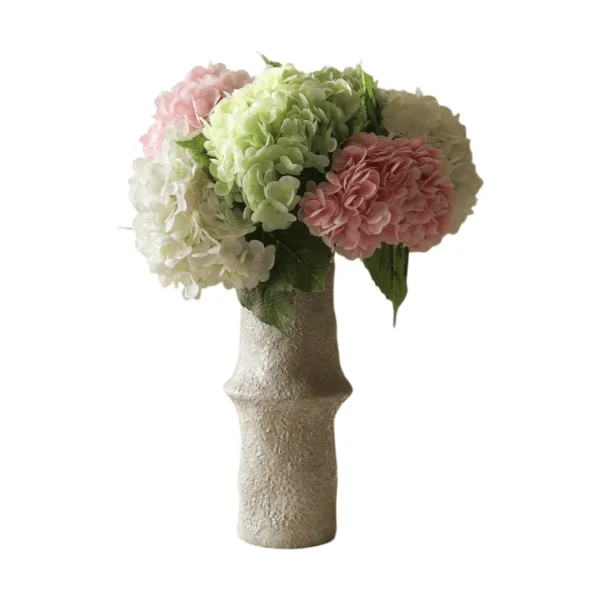 Botané Hydrangea artificial bouquet Pink-white-green, 7 pcs