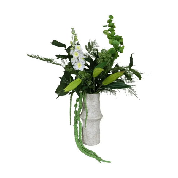 Botané Silent Meadow artificial bouquet Delphinium-lily-amaranth-eucalyptus-fern, 6 pcs