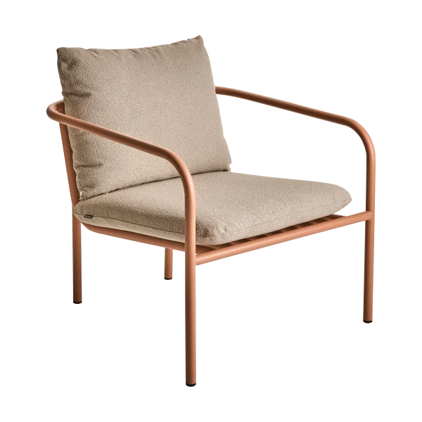 Brafab Bendt lounge chair Teddy beige-peach