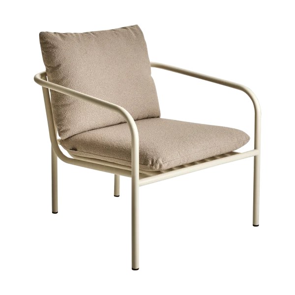 Brafab Bendt lounge chair Teddy beige-pearl white