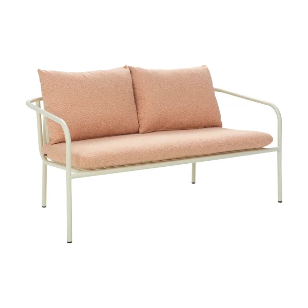 Brafab Bendt sofa Pearl white-teddy orange