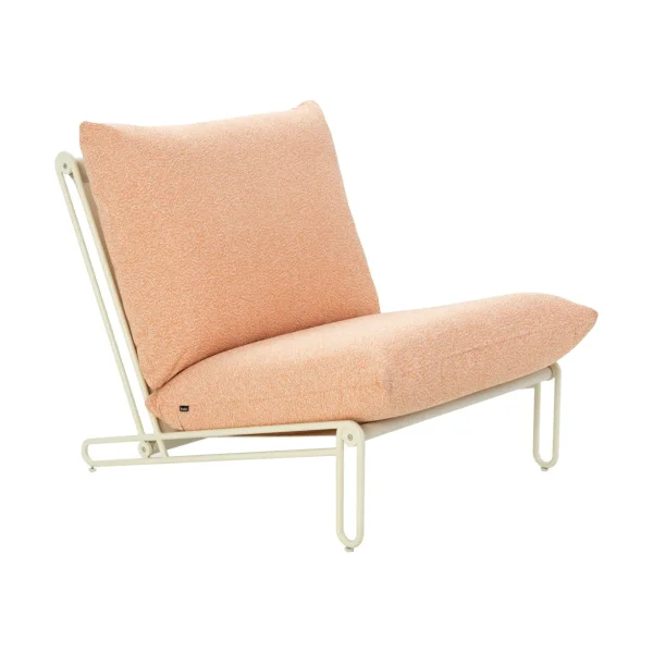 Brafab Blixt lounge armchair Pearl white-teddy orange