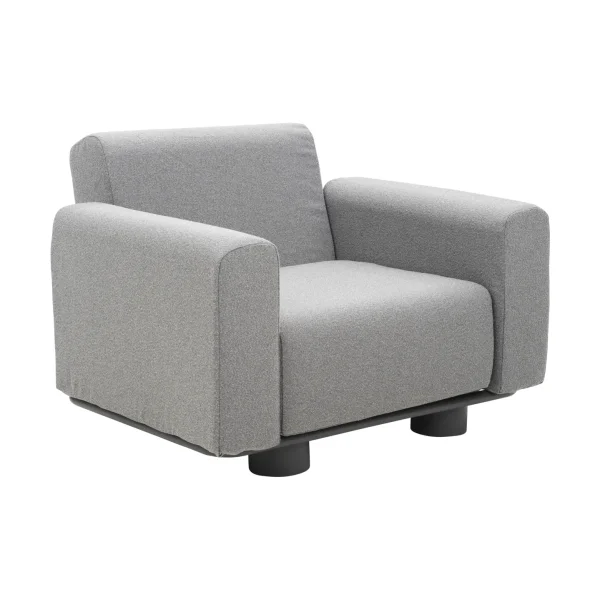 Brafab Bolster armchair Anthracite-teddy grey