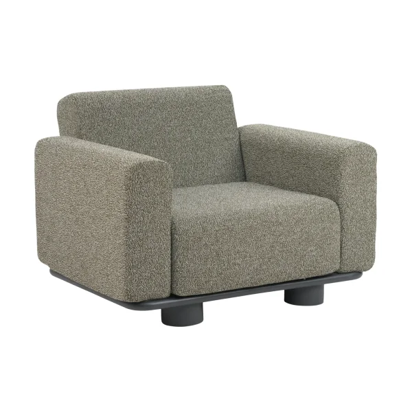 Brafab Bolster armchair Anthracite-teddy verde