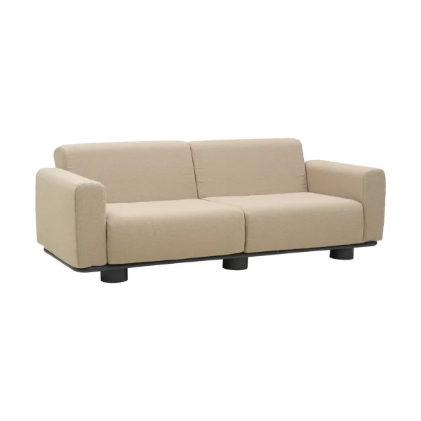 Brafab Bolster sofa Anthracite-teddy beige, 2.5-seater