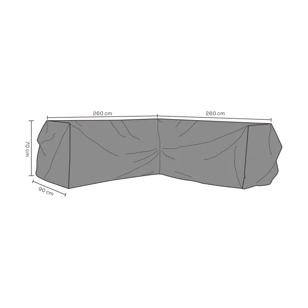Brafab Brafab furniture cover corner sofa Black 260 cm