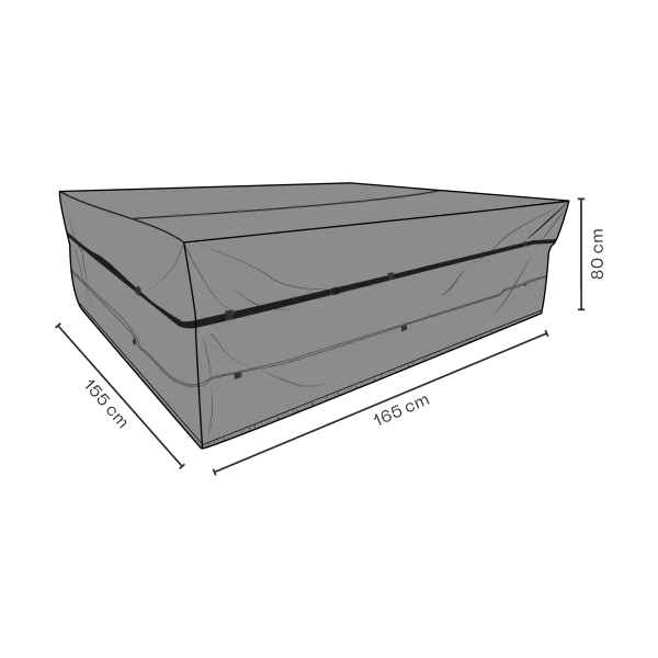 Brafab Brafab furniture cover dining group Black 165x155 cm