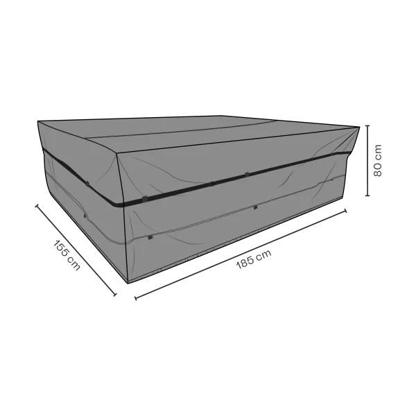 Brafab Brafab furniture cover dining group Black 185x155 cm